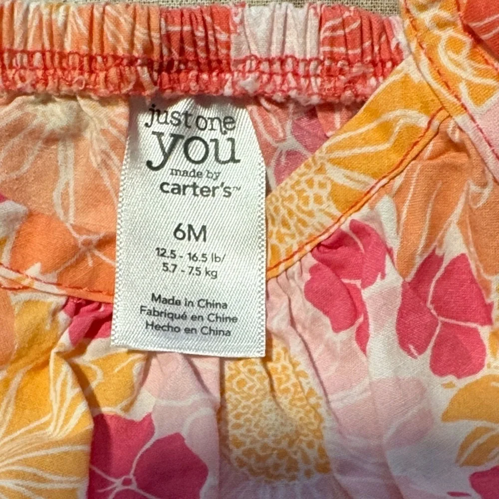 Carter's Pink and Orange Floral Diaper Cover Set